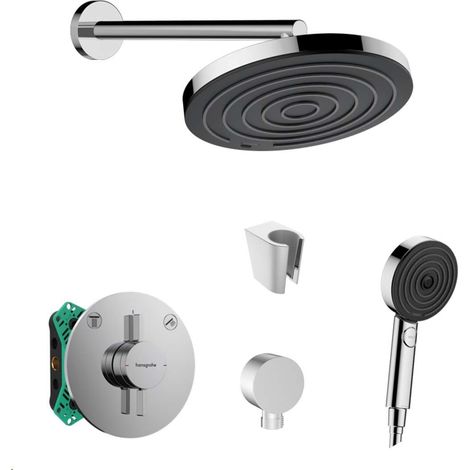 SANITINO - Set doccia da incasso, con miscelatore e corpo incasso hansgrohe, accessori kielle, cromo SANI21HHK000