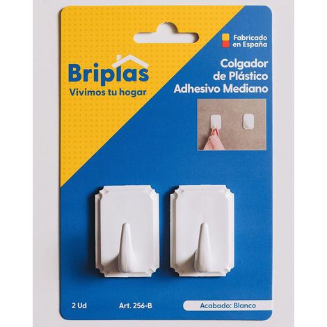 briplas colgador cocina-baño plastic adhes 2u median blanco 256b (1/2)