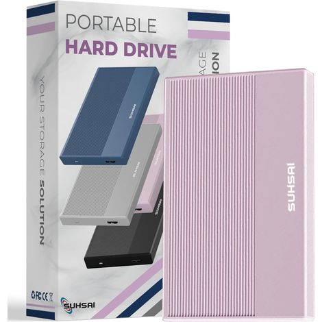 Disque Dur Externe 500 Go, 2,5 Pouces, USB 3.0 pour PC - Rose (1/5)