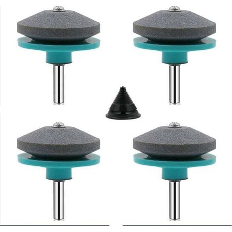 Aiguiseur de lames de tondeuse - PZCC - Universel - 4 pièces - Ø50 mm (tige 6,35 mm) - Équilibreur inclus (1/4)