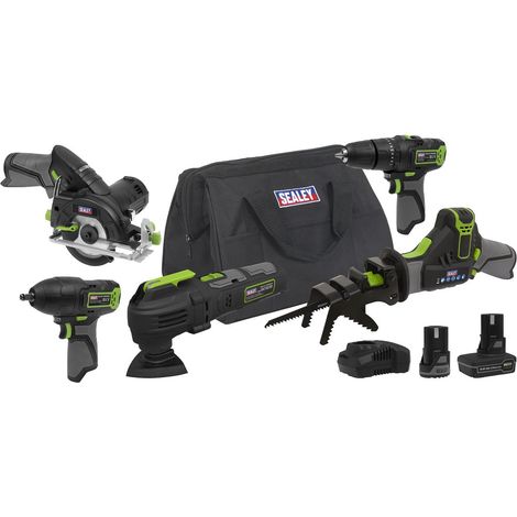 Sealey CP108VCOMBO8 5 x SV10.8 Series Cordless Power Kit 10.8V - 2 Batteries (1/2)