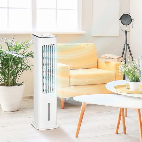 Refroidisseur à air 2 en 1 réservoir d’eau 5L à refroidissement par eau minuterie 12h 20㎡