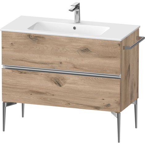 Duravit Sivida bâti-support pour lavabo, 2 tiroirs, poignée (1/4)
