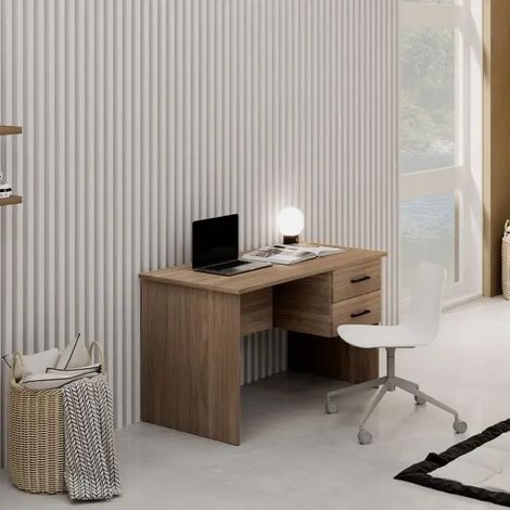 Schreibtisch Noce Naturale mit 2 Schubladen, 119x64x75