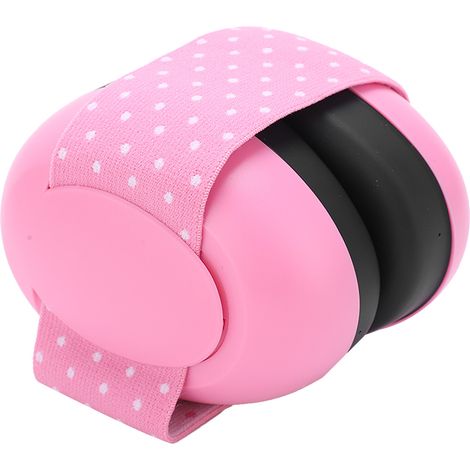Protection auditive pour bébé, antibruit, cache-oreilles rose avec cordon élastique pour enfants (1/5)