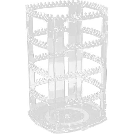 Support Tournant pour Boucles d'Oreilles en Acrylique Transparent, Présentoir de Rangement de Bijoux pour Collier et Bracelet (1/5)