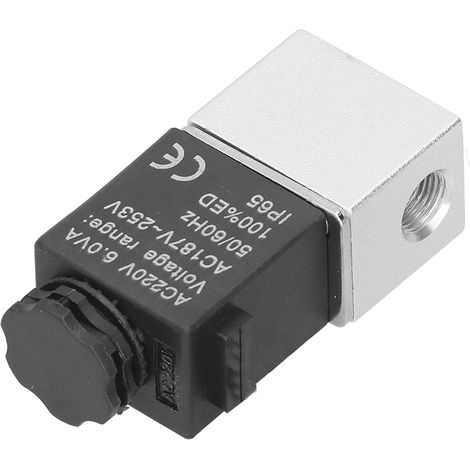 Vanne électromagnétique 2/2 NO, robuste pour eau ou air, 220V AC, durable et fiable (1/5)