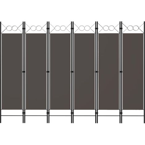 Paravent,Cloison de séparation, Pièce Protéger Privée,Brise Vue 6 panneaux Anthracite 240x180 cm FNBD10024 (1/5)