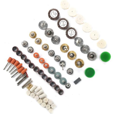 Ensemble d'accessoires pour outils rotatifs 145 pièces pour mini perceuse meuleuse électrique meulage polis (1/5)