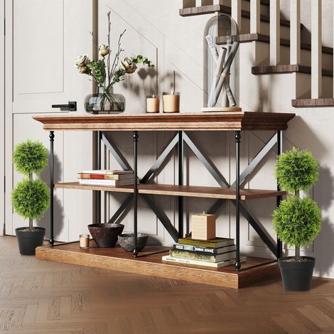 Set mit 2 künstlichen Dekopflanzen, 60 cm große künstliche Buchsbaumkugeln mit Topf, Kunststoff, grün