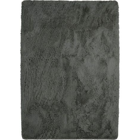 NEO YOGA - Tapis lavable à base fine et souple extra doux gris foncé 225x340