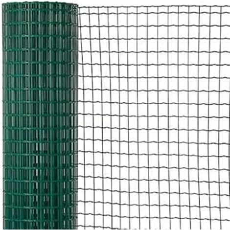 TrAdE Shop Traesio - Set 3pz Rotolo Rete Di Plastica Verde Maglia Quadra 10x10mm 0.5x5mt Recinzione 219380 - (1/4)