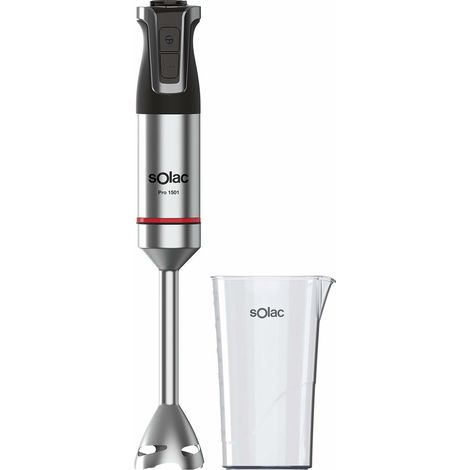 Stabmixer - Solac - 1500W - Turbo Boost - Edelstahl - Spritzschutz - 42 cm Höhe - Pürieren