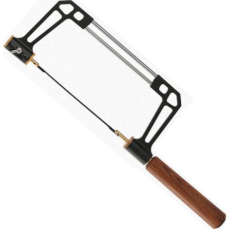 Scie à chantourner ronde à manche en bois, en alliage d'aluminium, type U, avec lames HSS 15T, 18T et 24T pour le travail du bois (1/5)