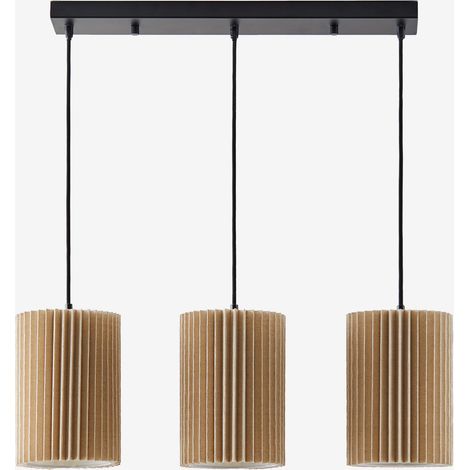 Lampada da Soffitto in Lino e Metallo a 3 Punti Luce Quintelia SKLUM            