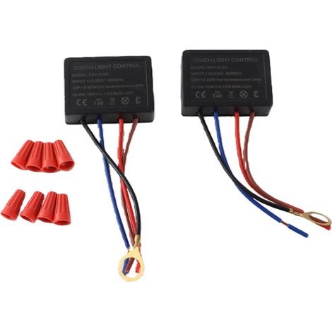 Variateur tactile KSY 413A à 3 niveaux pour lampes à incandescence 15-80 W et LED 3-30 W, module de commande tactile pour lampe de bureau de remplacement 110-230 V (1/5)