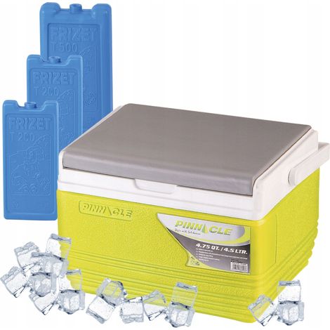 Nevera portátil Pinnacle TPX 6006 de 4,5 L, color verde lima, con 3 compartimentos adicionales. (1/5)