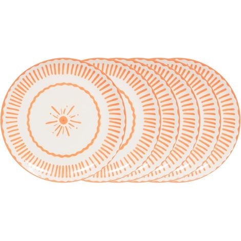 Table Passion - Assiette plate Tamara orange 27 cm (lot de 6) (1/4)