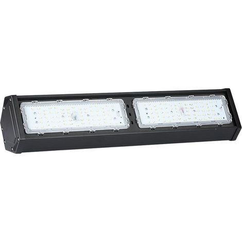 VT-9-112 LAMPADA LED A SOSPENSIONE 100W SMD HIGH BAY LINEAR LIGHT NERA IP54 CON CHIP SAMSUNG Bianco Naturale (1/5)