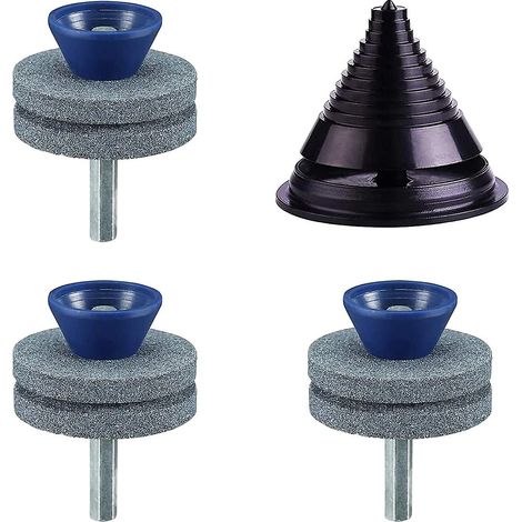 Affûteur de lames de tondeuse à gazon, affûteur de lames de tondeuse double couche pour toute perceuse électrique/perceuse manuelle, comprend (1/5)