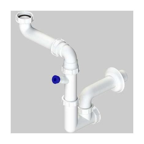 Sifone per Lavello a 1 Via Salvaspazio Ispezionabile 11/2 DN 40 l B Plast