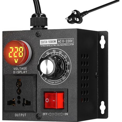 Régulateur de tension continu AC220V 5000W portable monophasé variable avec protection contre les variations de température