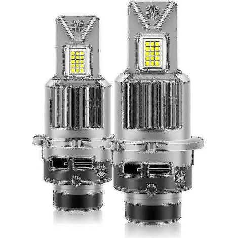 Ampoules de phares LED D4s D4r D2r D2s, kit de conversion blanc 6000K, remplacement facile des phares xénon HID, compatible Canbus, sans erreur, neuf avec (1/4)