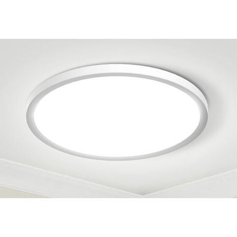 Plafonnier LED, 24W Luminaire Plafonnier Rond, Plafonnier Salle de Bain Étanche, 5000K Ø23CM Lampe Plafond Pour Salle de Bain, Chambre, Cuisine,Cave,Salon, WC Lefou (1/5)
