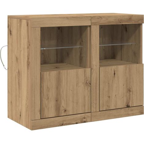 Maison Exclusive - Madia LED 2 pcs Rovere artigianale 41 x 37 x 67 cm
