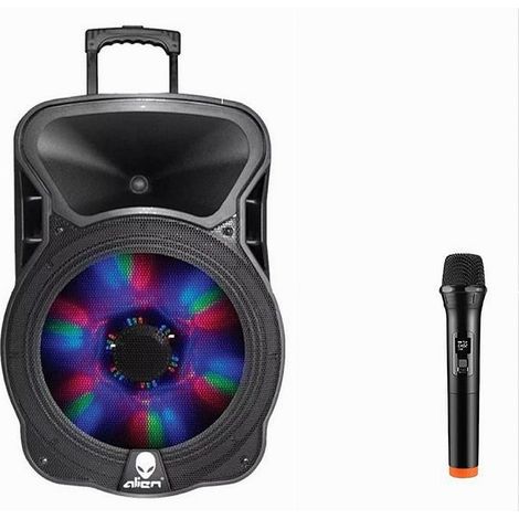 MaxTech - Cassa Acustica Portatile 1000 W Bluetooth Trolley Con Microfono Eventi Alien-15 - (1/2)