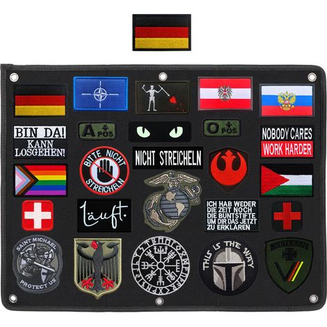 Patches de suspension 64 x 46 cm - Plaques pliantes - Écussons d'affichage mural - Tactique militaire - Organisateur - Titulaire - Display - Collection (1/5)