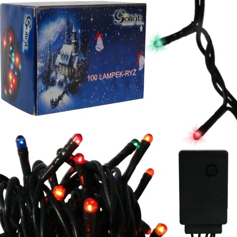Weihnachtsbaumbeleuchtung 100 LED Typ RYŹ mit Mehrfarbenprogrammierer (1/5)