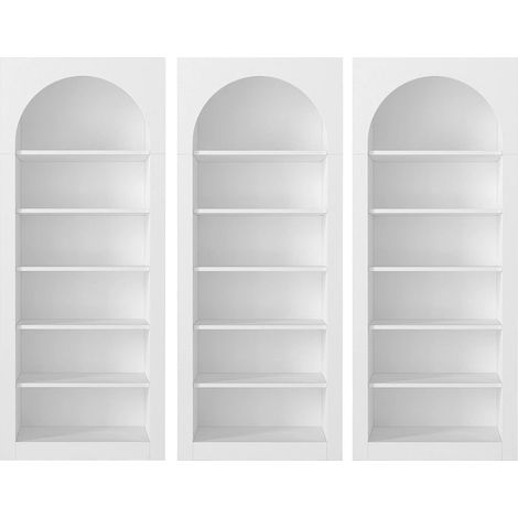 Libreria con 6 nicchie Bianco - Lotto di 3 - CYMORA (1/4)