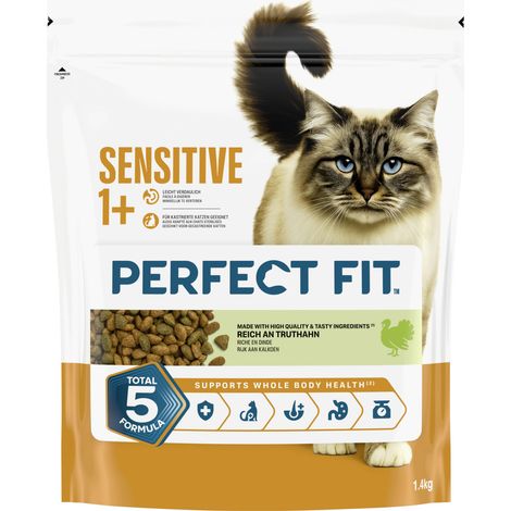 Perfect Fit Sensitiv 1+ Katzentrockenfutter Adult 1,4 kg Truthahn (1/3)
