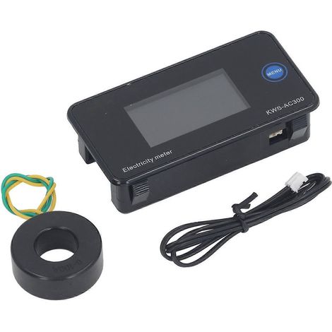 Wechselstrom-Voltmeter, Amperemeter, AC 50–300 V, 0–100 A, Temperatur- und Leistungsanzeige, LCD-HD-Display, Multimeter mit Stromwandler