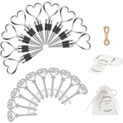 Tappi per vino a forma di cuore, design elegante, idea regalo pratica, 24 pezzi (1/2)