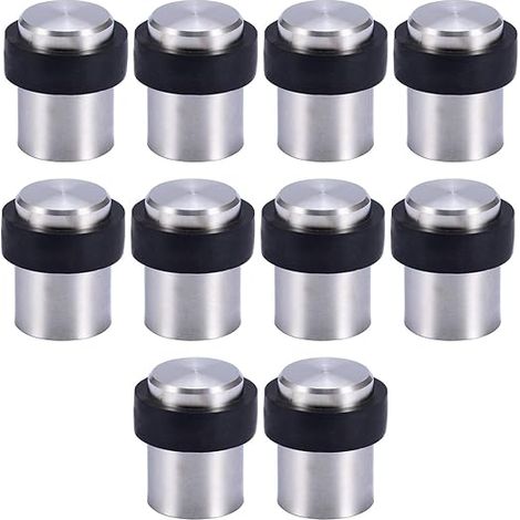 BRAVIX 10 X Butoir de Porte de Sol 4.5 cm en Acier Inox Arrêt de Porte Butoir Bloque Porte (1/5)