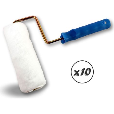 Rouleau peinture polyester poils courts  Ø alésage 8 mm - Quantité x10 - Poils courts