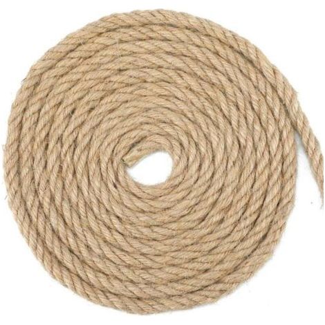 NALOOKAMIC 8MM Corde de Jute Corde Chanvre Solide,Ficelle pour Les Applications de Décoration Bricolage et de Jardinage(10 Mètres)