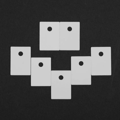 Lot de 100 feuilles isolantes en céramique d'alumine TO-220, trou de 3,2 mm, tampon de refroidissement pour transistor MOS IGBT (1/5)