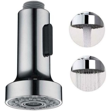 Douchette pour Robinet Cuisine Douchette 2 Modes Tête Robinet Cuisine Douchette Remplacement Douchette pour Rétractable Mitigeur Cuisine,Chromé,G1/2"..