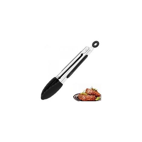 professionelle Küchenzange, Edelstahl mit Silikonspitzen, Grill- und Servierzange, 17,8 cm, vielseitig einsetzbar in der Küche (1/5)