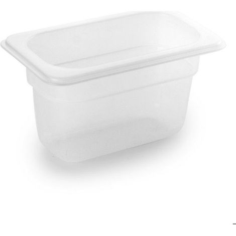 Bac 1/9 - Polypropylène - Blanc - 0,90 L - Pour Cuisine Professionnelle Et Domestique