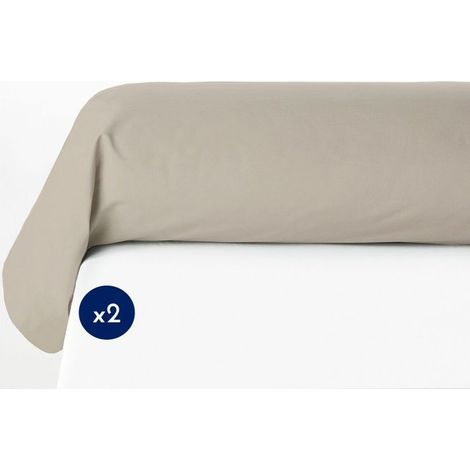 2er-Set Kissenbezüge für Bolster - LOVELY HOME - 85 x 185 cm - Hellbeige (1/2)