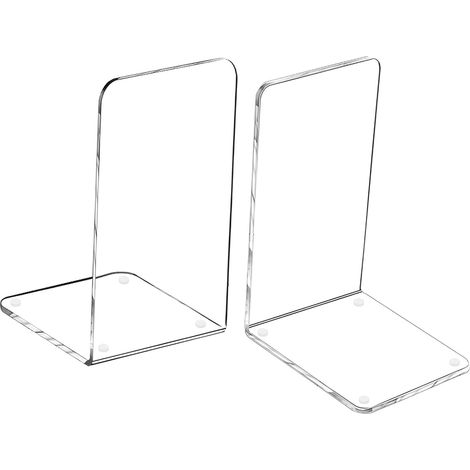 2 pièces Acryl Transparente Buchstützen étagère Büro Schule (1/5)
