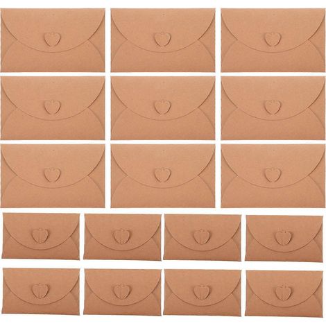 Lot de 40 mini-enveloppes multifonctions vintage en papier kraft, accessoires pour lettres-17.5X11CM-Khaki