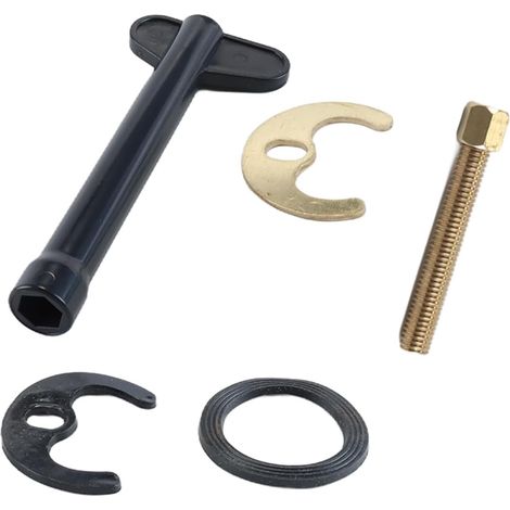 Kit de fixation de robinet monobloc 5 pièces, ensemble de boulons et d'écrous de robinet à trou unique, kit de montage de robinet en fer à cheval pour lavabo de cuisine (1/5)