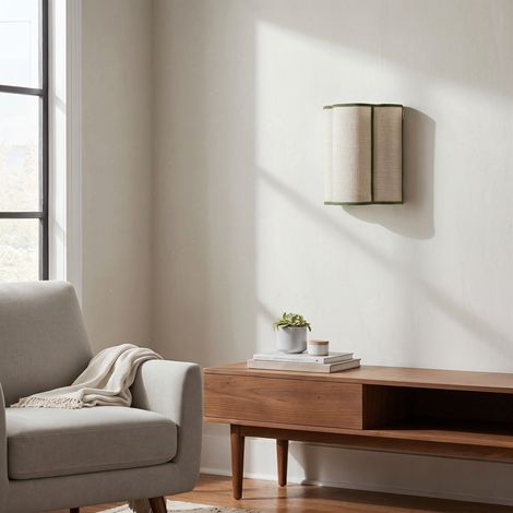 Aplique de Pared Yute Beige y Galón Verde  Serie ACACIA (1/5)