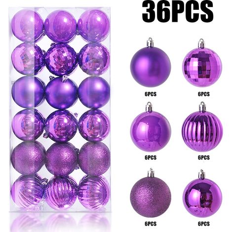 Boule De Noel - 36 Pièces - Diamètre 3 cm - Décoration Arbre De Noël Intérieur Extérieur - Ornement Accroche (1/4)
