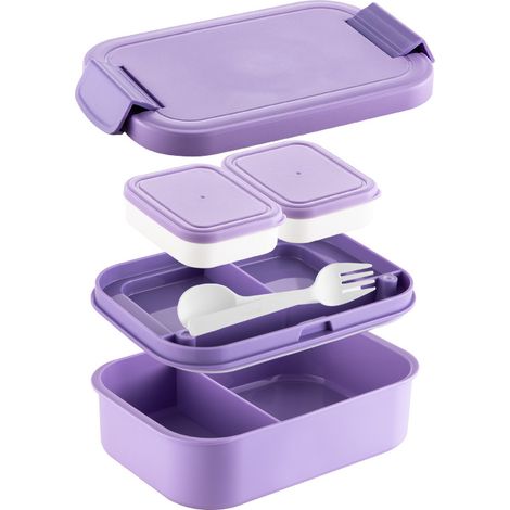Boîte à lunch à double compartiment, grande capacité, pour adultes et étudiants (1/3)
